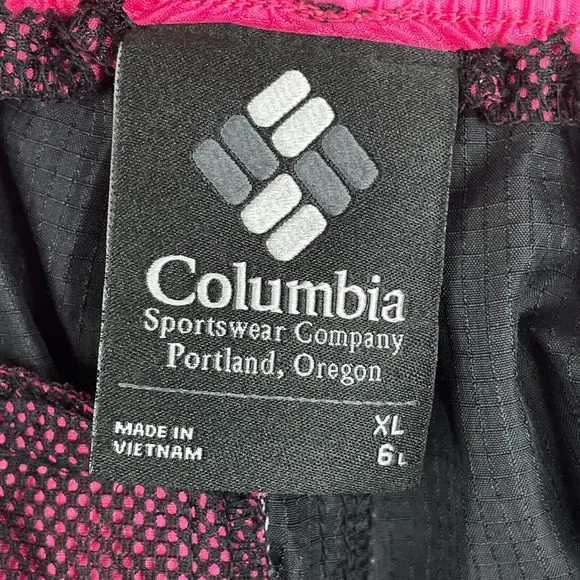 Vintage Columbia Sportswear Company Swimming Shorts Mens XL Black Pink Blue * - Picture 9 of 11
